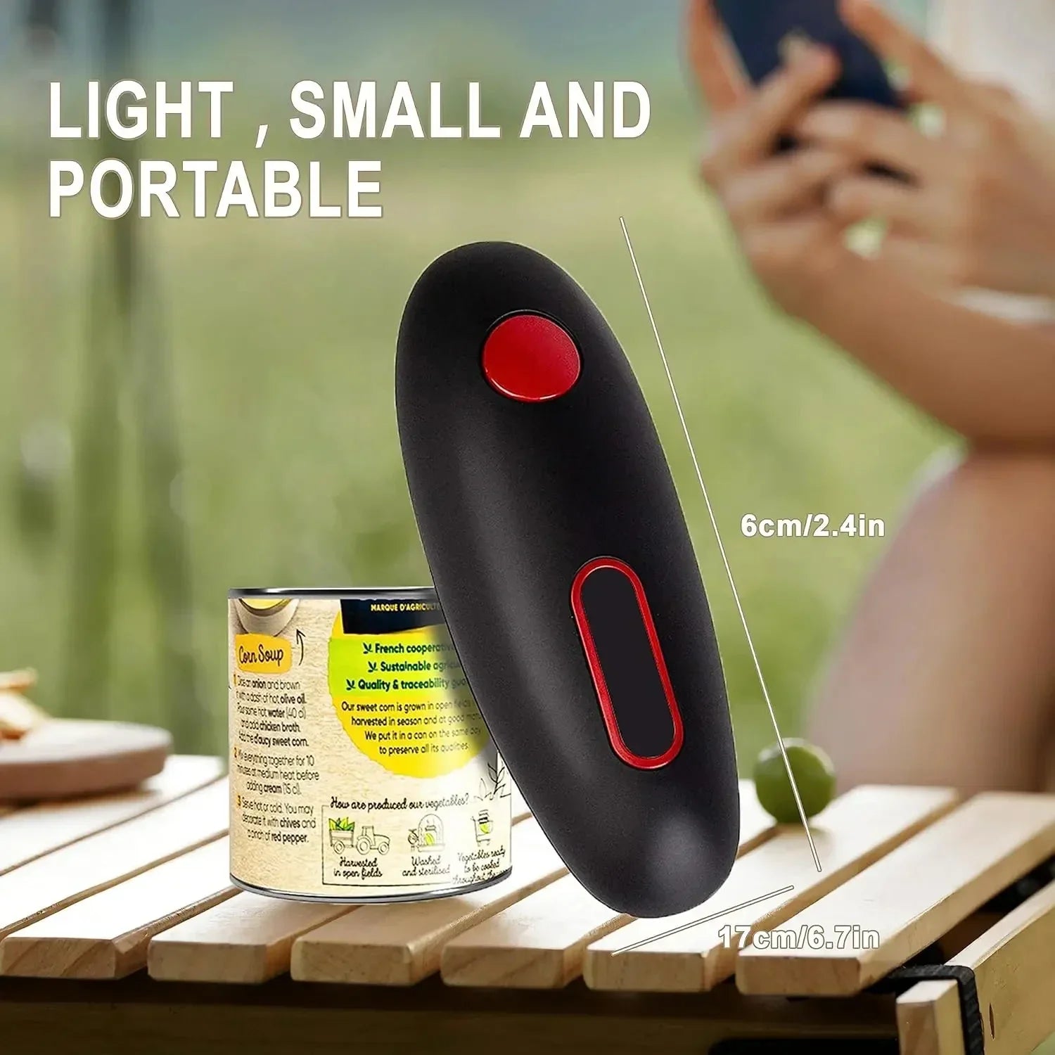 Electric Can Opener One Touch Automatic Jar Bottle Can Open Machine Battery Operated Handheld Sharp Edge Opener Kitchen Gadget