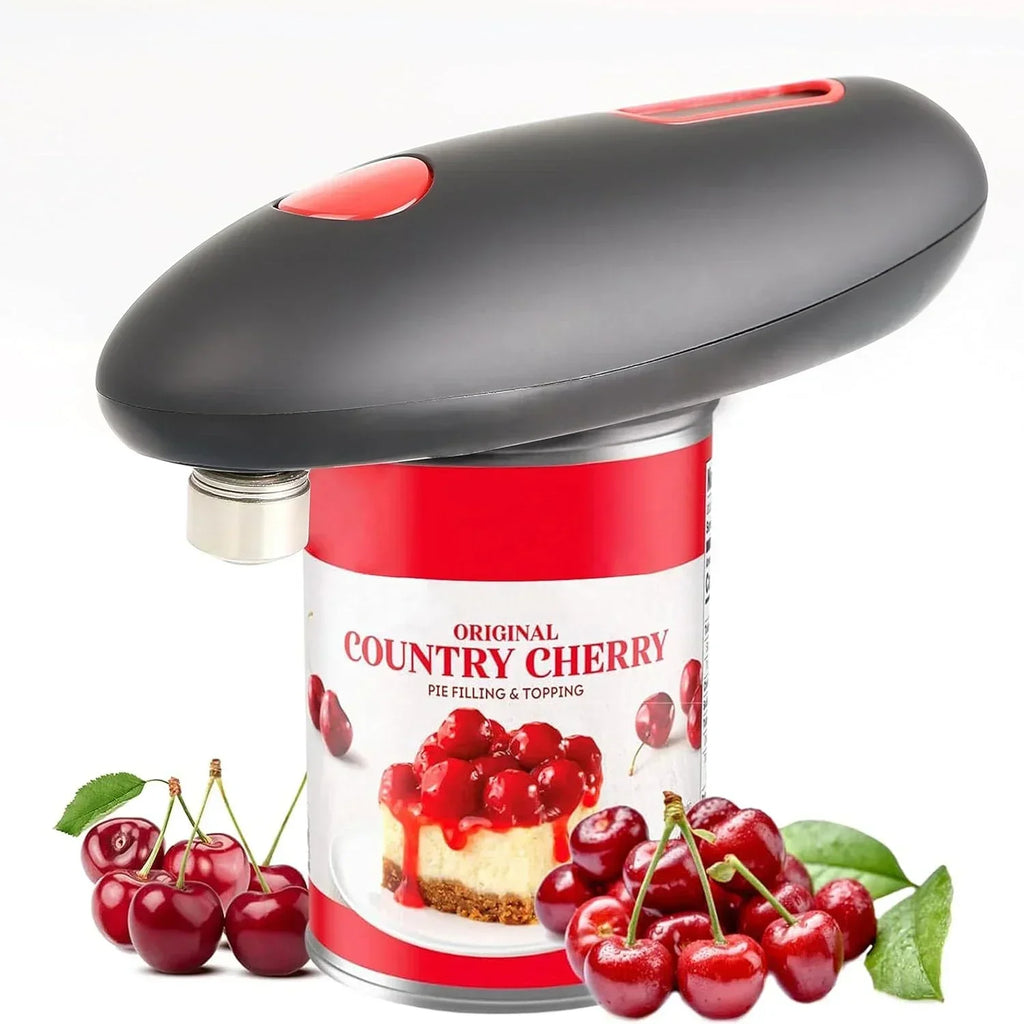 Electric Can Opener One Touch Automatic Jar Bottle Can Open Machine Battery Operated Handheld Sharp Edge Opener Kitchen Gadget